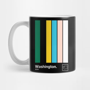 Washington State Flag // Original Minimalist Artwork Poster Design Mug